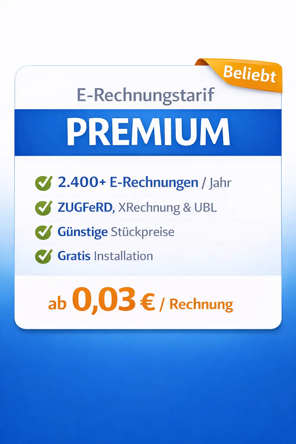 JTL ZUGFeRD E-Rechnungstarif Premium